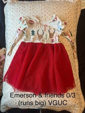 Emerson and friends Christmas tulle dress 0/3